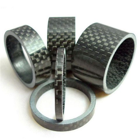 bicycle carbon spacer hollow 3mm 5mm 10mm 15mm 20mm Carbon Fiber Washer Bike Bicycle Headset Stem Spacers Kit For Bike Fix Refit ► Photo 1/5