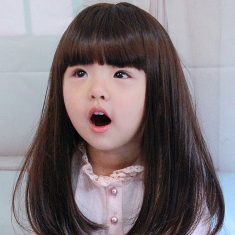 Synthetic Heat Resistant Fiber Straight Child Hair Brown/black Children Wig ► Photo 1/6