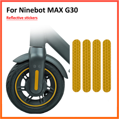 Front Rear Wheel Cover Eflective Sticker for Ninebot Max G30 Electric Scooter Warning Dustproof Reflective Sticker ► Photo 1/6