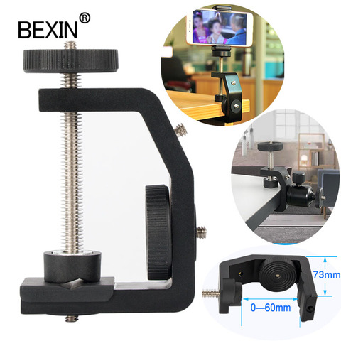 Desktop Universal Multifunction C-style Camera Screw clamp + 360 Degree Mini Ball Head 1/4