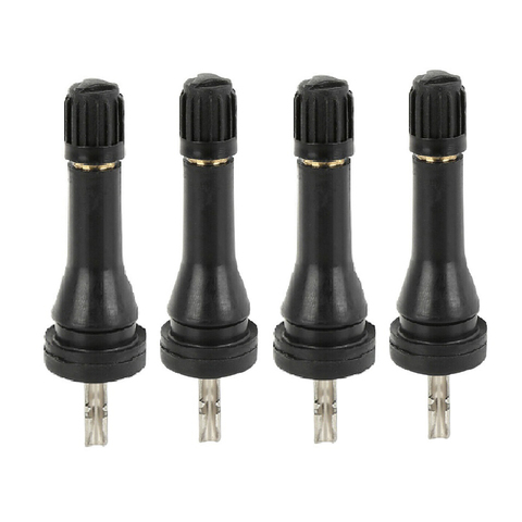 4pcs TPMS Tire Valve Stems Short Black Rubber Tyre Tubeless Snap-in Vavle Wheels ATV Tires Parts ► Photo 1/6