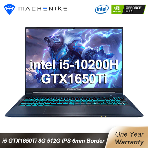 Machenike T58-V Gaming Laptop Core i5 10200H GTX 1650 4G Latptops 512G SSD 15.6'' IPS Ultra Border Backlit keyboard ► Photo 1/6