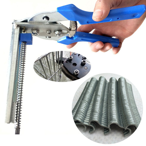 Hog Ring Plier Tool and 600pcs M Clips Staples Chicken Mesh Cage Wire Fencing ► Photo 1/6