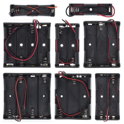 New 18650 Battery Holder Box Case Black With Wire Lead 3.7V Clip 5 Pcs high quality ► Photo 1/6