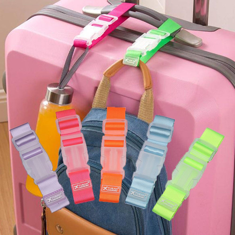 Adjustable Luggage Straps Nylon Luggage Accessories Hanging Buckle Straps Suitcase Bag Straps Belt Lock Hooks Travel ► Photo 1/6