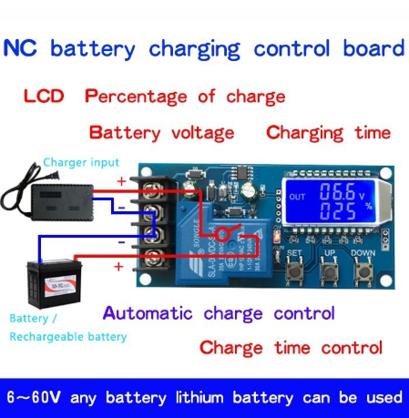 DC 6-60v 30A Storage battery Charging Control Module Protection Board Charger Time Switch LCD Display XY-L30A ► Photo 1/1