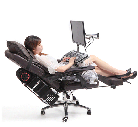OK910 Full Motion Reclining Chair + Monitor Keyboard Holder +Chair Arm Clamp Elbow Wrist Support Mouse Pad for Game Office ► Photo 1/6