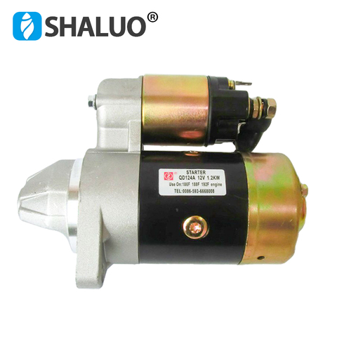 QD124A 12V 1.2KW Starter Motor Parts Electric Starter Motor kit Copper Made fits 186F 188F 192F engine generator Motor starter ► Photo 1/6