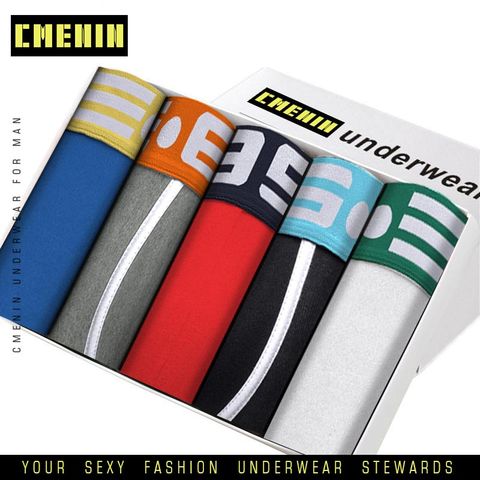 5pcs/lot Men's Underwear Boxer Male Panties Cotton Man Underpants Soft Boxers Short Boxershort Solid Under Wear BS101 ► Photo 1/6