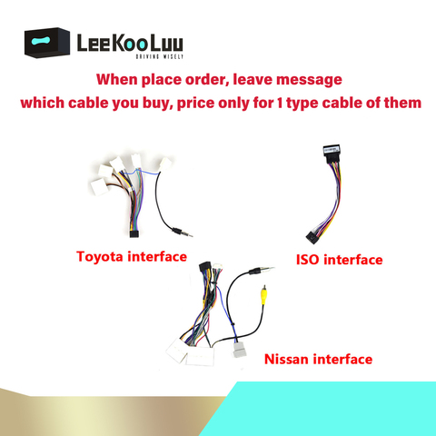 Android radio Car Accessories Wire Wiring Harness Adapter Connector Plug Universal cable For Focus Kia Nissian Toyota Car ► Photo 1/4