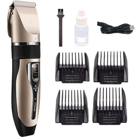 Drop Ship Pet Electric Clipper Rechargeable Low-noise USB Hairdressing Shaving Electric Cat Dog Hair Trimmer Grooming Cutter ► Photo 1/1