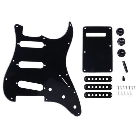 1Set SSS Guitar Pickguard Strat Back Plate Pickup Cover Knobs Tips Accessories ► Photo 1/6