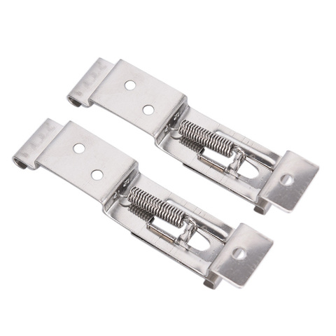 2pcs Car License Plate Spring Loaded Stainless Steel Bracket cars  Frame Holder Trailer Number Plate Clips ► Photo 1/6