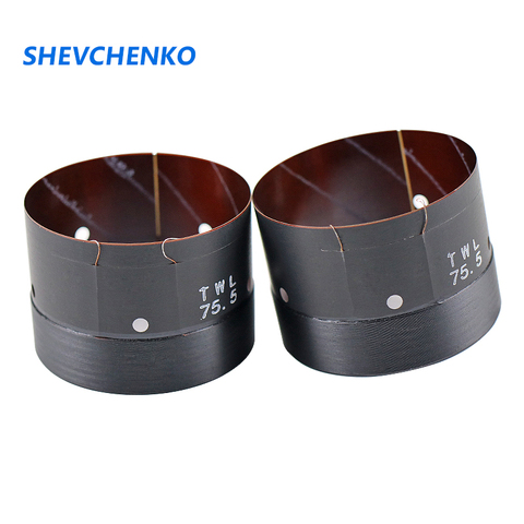 SHEVCHENKO 75.5MM Woofer Voice Coil Glass Fiber Coil Copper Wire Repair 75 Core Bass Speaker Accessories 500W-680W 2pcs ► Photo 1/6