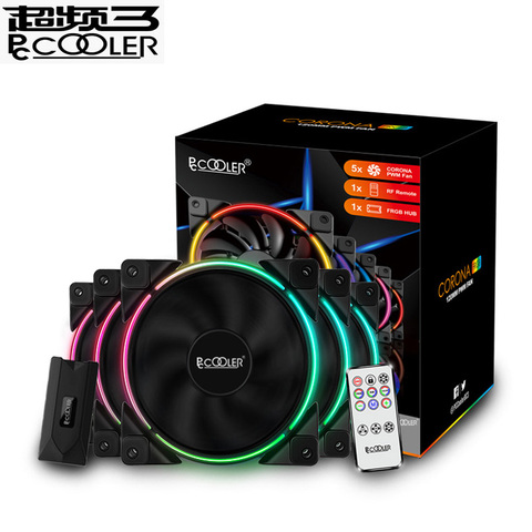 Pccooler 5/Pack 120mm RGB 12V＆5V FRGB 4pin PWM Quiet Addressable Fans 12cm Computer Cooling Fan For CPU Cooler Liquid Cooling ► Photo 1/6