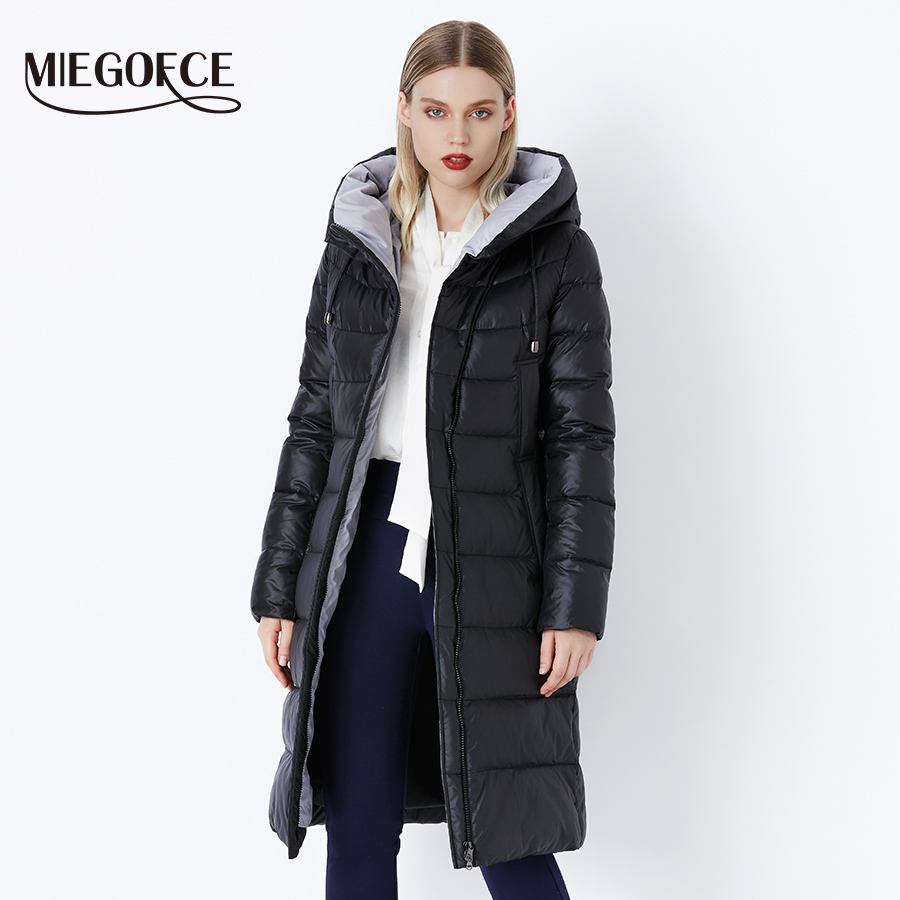 MIEGOFCE 2020 Fashionable Coat Jacket Women's Hooded Warm Parkas Bio Fluff 