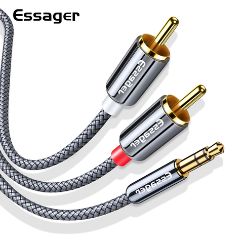 Essager RCA Cable 3.5mm Jack to 2 RCA Aux Cable 3.5 mm to 2RCA Adapter Splitter Audio Cable for TV Box Home Theater Speaker Wire ► Photo 1/6