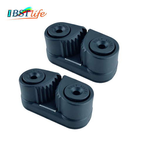 2X Black Composite 2 Row Matic Ball Bearing Cam Cleat Marine Boat Pilates Equipment Fast Entry Rope Wire Fairlead Sailboat yacht ► Photo 1/6