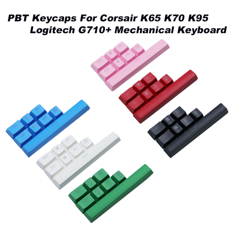 PBT Keycaps For Corsair STRAFE K65 K70 K95 Logitech G710+ QUICK FIRE TK Mechanical Gaming Keyboard Backlit  Cherry MX Key Caps ► Photo 1/6