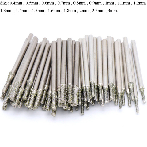 10/20PCS 0.4-3mm Diamond Coated Tipped Drill Bit for Tile Jewellery Glass Pack of 5/10/20 ► Photo 1/5