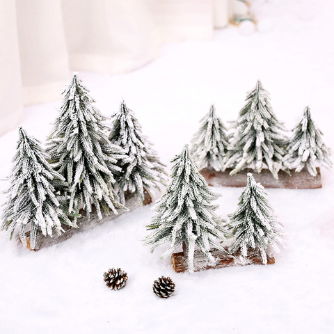Artificial Christmas Tree Ornament Desktop Decoration Xmas for Mall Window Snow Spruce Decor Christmas Decorations for home 2022 ► Photo 1/5