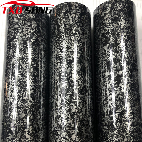 Glossy 3D forged black silver gold Carbon Fiber Wrapping Vinyl Film Motorcycle Stickers Decals Auto Accessories Car Styling ► Photo 1/6