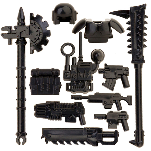 Koruit SpaceWarhammer 40k Weapons For 4cm Mini Dolls Helmet Armor MOC Building Blocks Brick Figures Toys For Children ► Photo 1/6