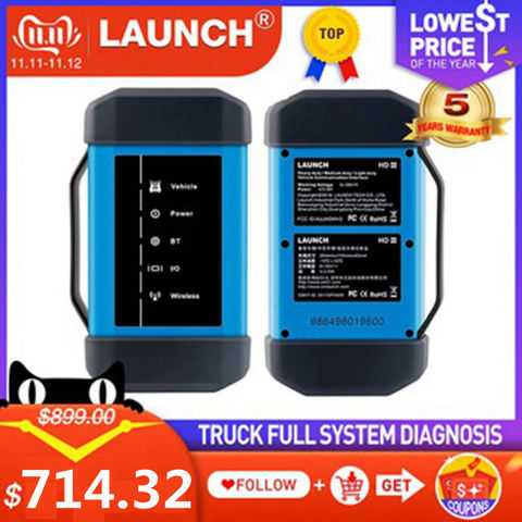 LAUNCH X431 HD III Module Heavy Duty Truck Diagnostic Tool Diagnose for 24 V Work with X431 V+/pro3/ PAD II Android HD 3  HD3 ► Photo 1/1