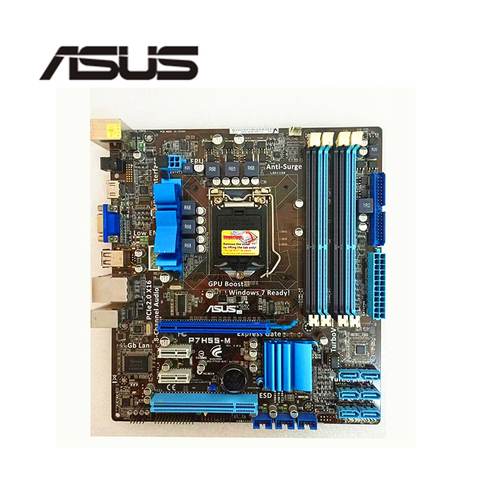 For ASUS P7H55-M Motherboard LGA 1156 DDR3 16GB For Intel H55 P7H55 Desktop Mainboard  SATA II PCI-E X16 Used AMI BIOS ► Photo 1/1