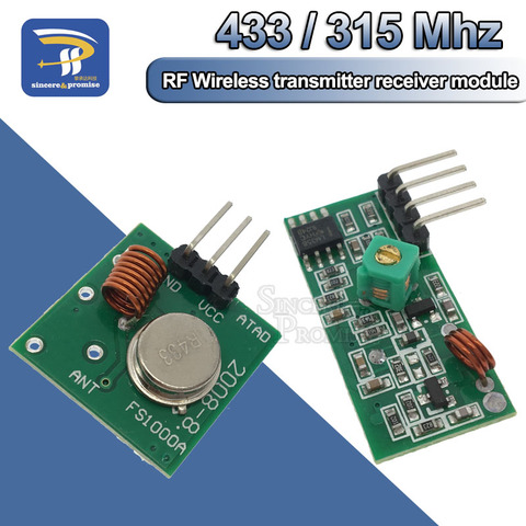 315Mhz / 433Mhz RF Wireless Transmitter Module and Receiver Kit 5V DC For Arduino Raspberry Pi /ARM/MCU WL DIY ► Photo 1/6