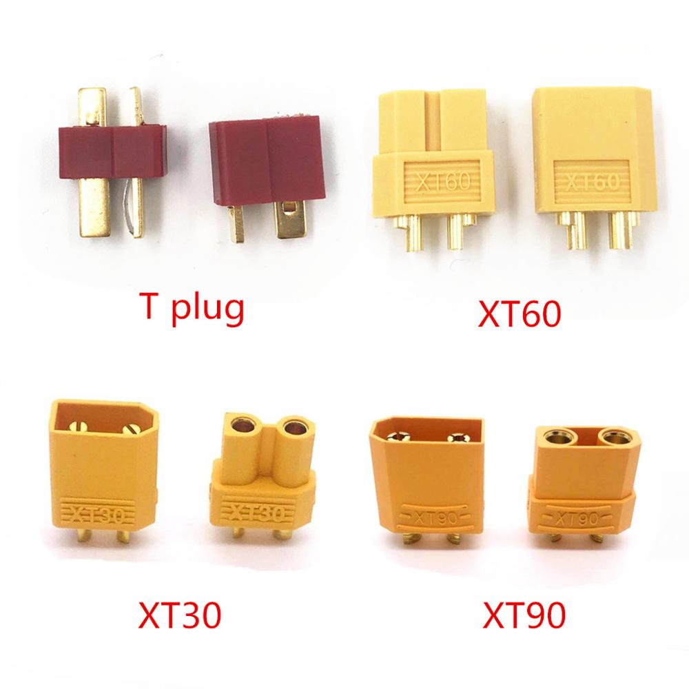 10Pairs XT60 Male Female Bullet Connectors RC Lipo Power Plugs Gold Nylon 20Pcs