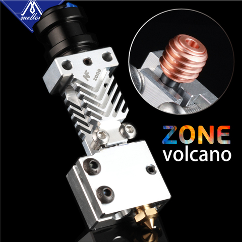 Mellow 3D Printer NF Zone-Volcano Heater Block Kit E3D V6 J-head Hotend with Cooling Fan For Bowden Extruder V6 Volcano Nozzle ► Photo 1/6