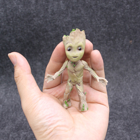 Groot Tiny Cute Baby Tree Man Stand Ver Action Figure Toys 10cm ► Photo 1/4