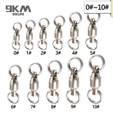 Fishing Rolling Swivel Bearing Connector Stainless Steel 8~110Lbs High Strength Double Circle Solid Rings Fishing Hook Terminal ► Photo 1/6