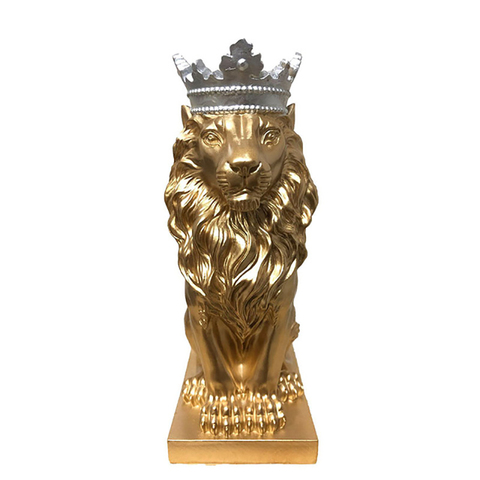 Sculpture Lion King Modle Animals Statue Home Decoration Accessories Home Decor Figurines Modern House Room Figurines Golden ► Photo 1/6