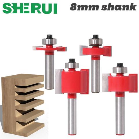 1pc 8mm Shank T type bearings wood milling cutter Industrial Grade Rabbeting Bit woodworking tool router bits for wood ► Photo 1/6
