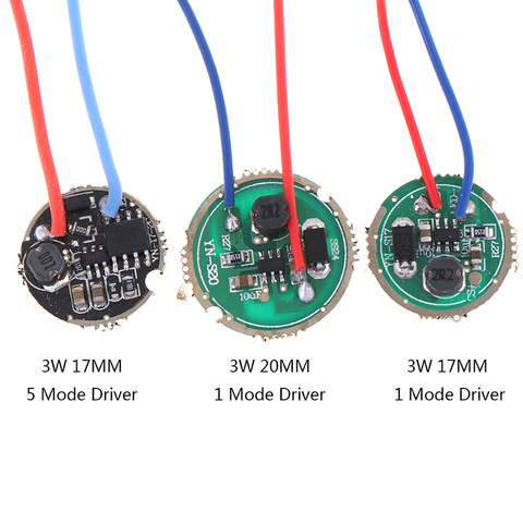 1Pc 3W LED Driver 17mm/20mm 1.2-3.6V DC(1Mode)  12V DC(5 Mode) LED Flashlight Driver ► Photo 1/6