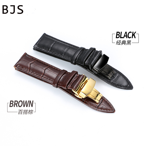 Calfskin Leather Watchband Soft Material Watch Band Wrist Strap 12mm-24mm With Stainless steel double press butterfly buckle ► Photo 1/4