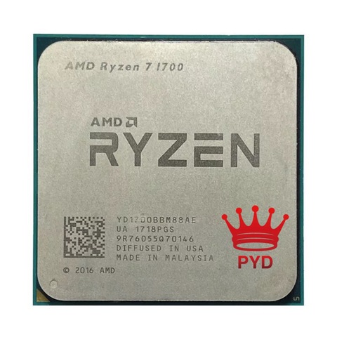 AMD Ryzen 7 1700 R7 1700 3.0 GHz Eight-Core Sixteen-Thread CPU Processor YD1700BBM88AE Socket AM4 ► Photo 1/2
