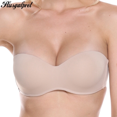 Plusgalpret Sexy Women Slim Thin Seamless Strapless Bra Comfortable Unlined  Underwired Brassiere Wrapped Chest plus size 40A-46C - Price history &  Review, AliExpress Seller - PlusGalpret Official Store