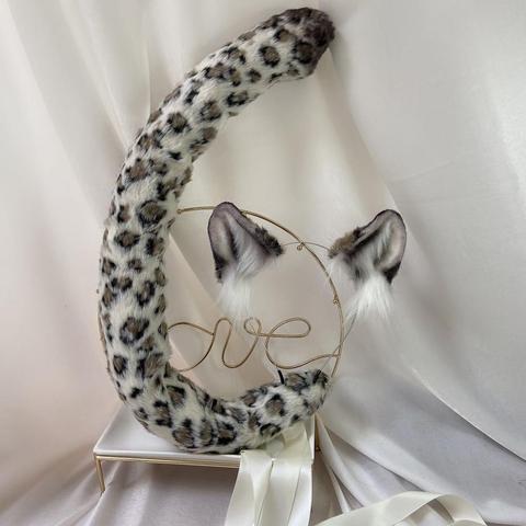 New Snow Leopard Anime Beast Ear Beast Tail Wolf Ear Cat Ear Fox Ear Headband Custom COSPLAY ► Photo 1/6