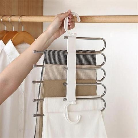 Multi-functional Pants Rack Pants Hanger Hanger Clothes Dry Rack Organizer Household Accessories Tools ► Photo 1/6