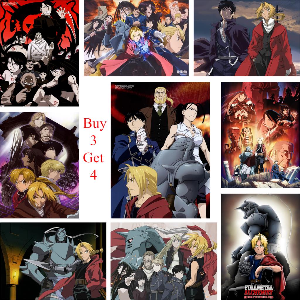 Fullmetal Alchemist Brotherhood All Characters New Poster Wall