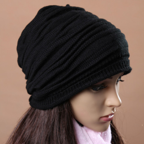 NEW Unisex Womens Mens Knit Baggy Beanie Hat Winter Warm Oversized Ski Cap MZ004 ► Photo 1/6