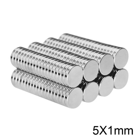 100/200/500/1000/2000PCS  5*1 Thin Neodymium Strong Magnet 5x1mm Small Round Permanent Magnet 5x1mm Powerful Magnets Disc N35 ► Photo 1/6