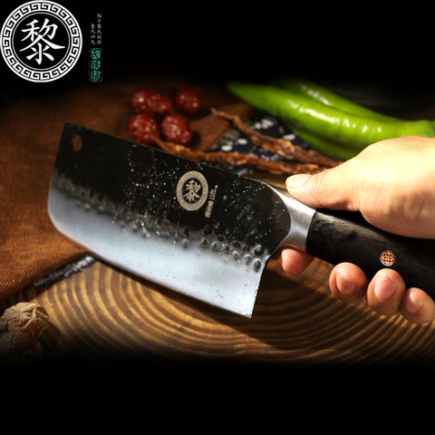 50Cr15mov Japanese Steel Chef Knives 3mm Blade Stainless Steel Nakiri Slicing Knife Sets Forged Kirtchen Cooking Knives cleaver ► Photo 1/6