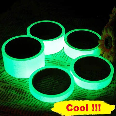 Photoluminescent Green Luminous Tape Sticker Self-adhesive Grow in The Dark Safety Emergency Label Warning Tip Waterproof 20mm ► Photo 1/6