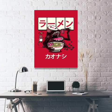 Canvas Wall Art Anime Home Decorative HD Printed Spirited Away Face Mask Poster Ramen Painting Modern Modular Frame Living Room ► Photo 1/6