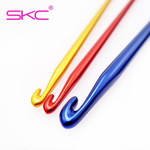 SKC 1pc High Quality 16.5cm Afghan Tunisian Aluminium Crochet Hook Set Knitting Needle Hand Knit Tool With Big Eye ► Photo 1/6