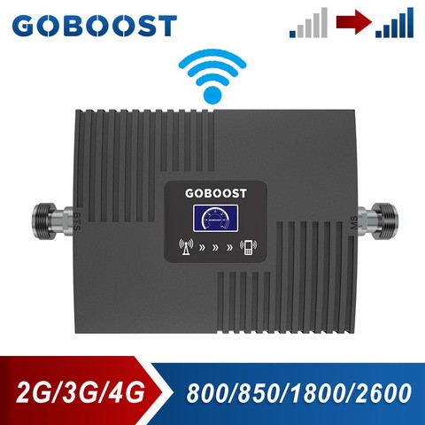 GOBOOST Cellphone Signal Booster 2G 3G 850 LTE 800 1800 2600 MHz Single Band Repeater Mobile Cellular Amplifier For B5 B20 B3 B7 ► Photo 1/6